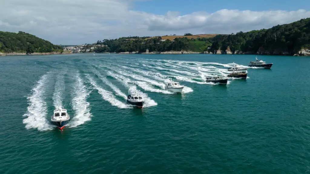 The Cockwells fleet leaving Dartmouth harbour (1)