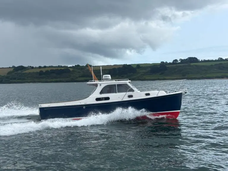2014 Duchy 27 motor launch with classic lines and teak decks