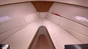 Duchy 27 cabin with oak joinery and galley
