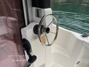 Arvor 675 Sportsfish helm seen from the cabin