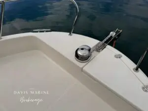 Bow of the Arvor 675 Sportsfish with anchor winch