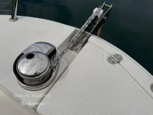 Anchor winch on the bow of the Arvor 675 Sportsfish