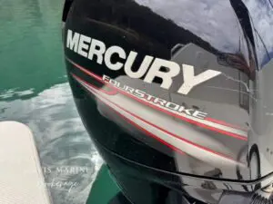 Mercury 150hp outboard cowling on the Arvor 675 Sportsfish