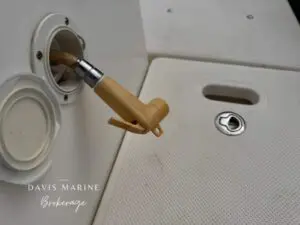 Rod holder fitting on the Arvor 675 Sportsfish