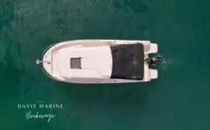 Aerial view of the Arvor 675 Sportsfish from directly above