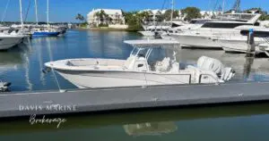 Sea Fox 328 Commander helm with dual Garmin 8616 displays