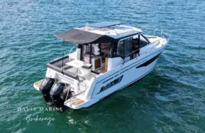 2020 Jeanneau Merry Fisher 895 aerial view, stern quarter