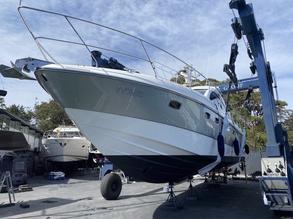 Freshly antifouled hull, Davis Marine Brokerage Sydney