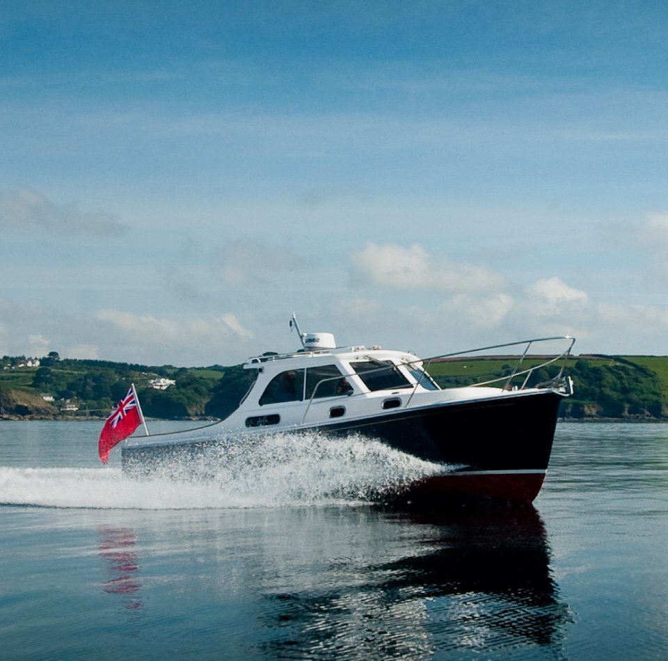 Duchy 27 motor launch built by Cockwells, one of the smaller sisters the judges compared the twin-cabin Duchy 35 with
